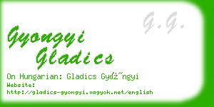 gyongyi gladics business card